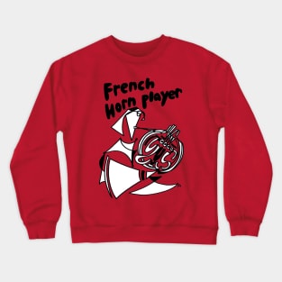 French Horn Player (Female) by Pollux Crewneck Sweatshirt